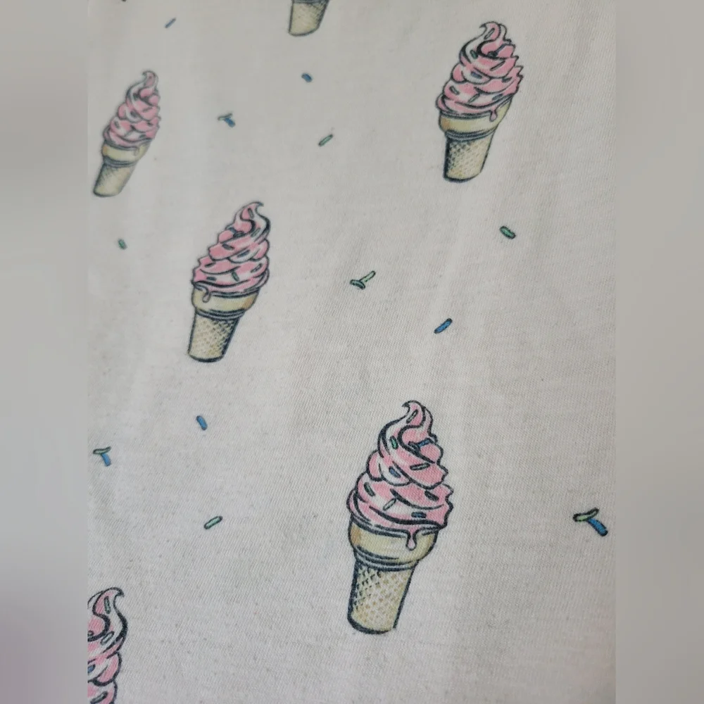 Justice Pink Ice Cream And Sprinkles Print Kids Tee 10
